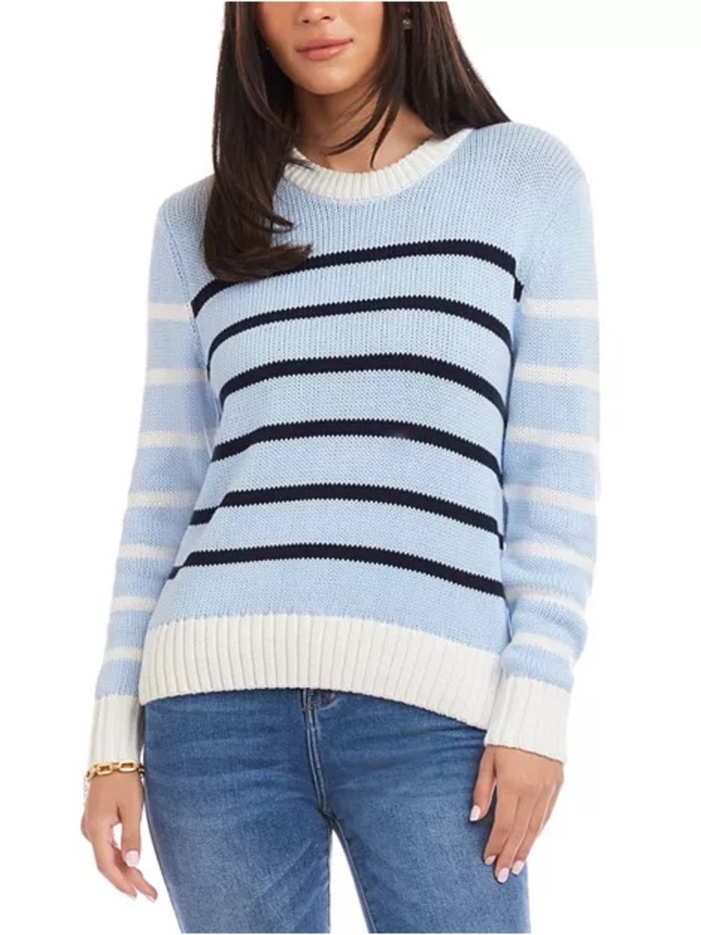 NWT Karen Kane striped crewneck sweater XL